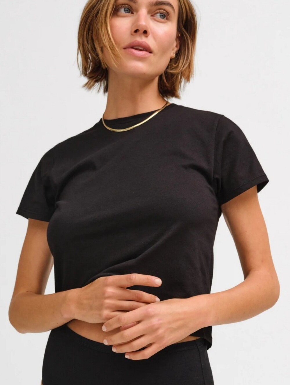 Mate The Label Organic Cotton Shrunken Tee Shirt Black XS Perfect Condition